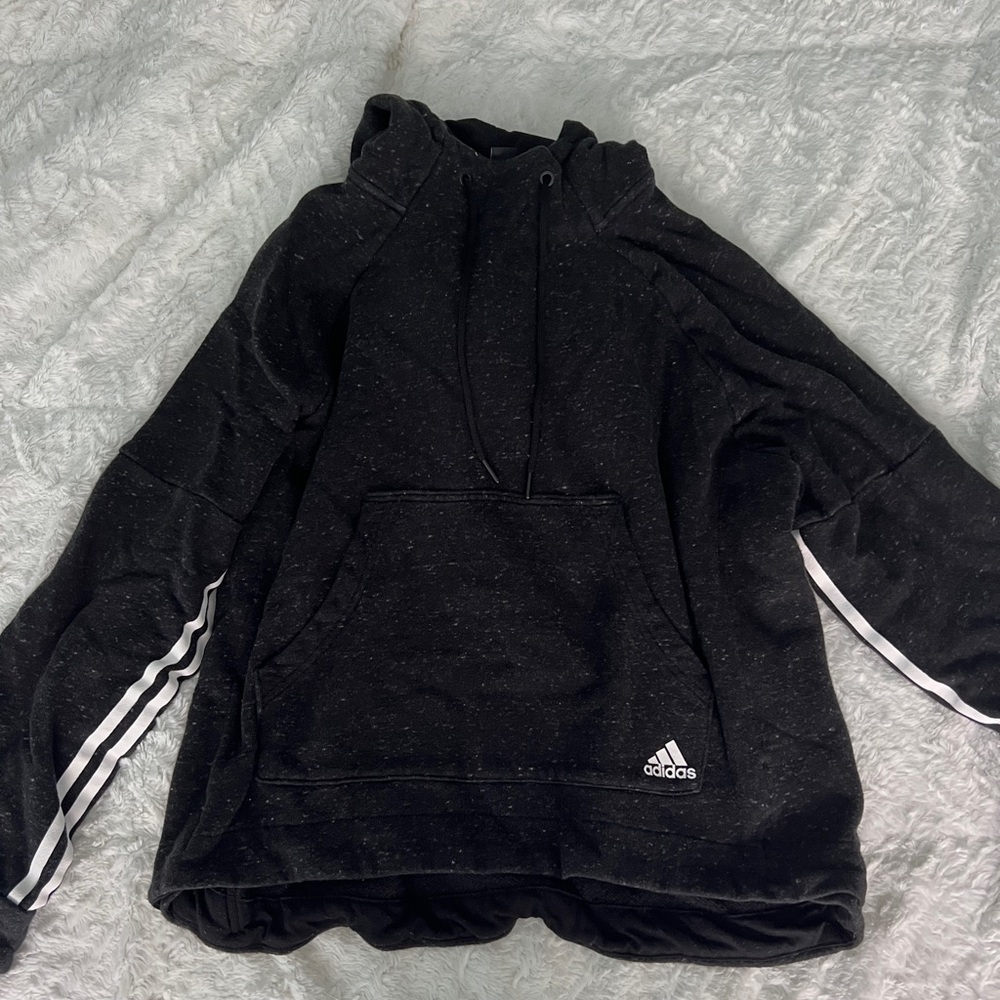 Adidas Girls Dark Grey Hoodie